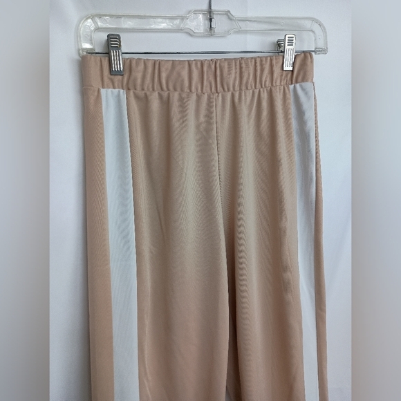 2/$30 HM Relaxed Butterly Pink Blush White Track Active Pants (#389) - Picture 5 of 11